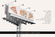 Watercolor PNG Pizza Clipart, a Food Illustration by Geniecreativestudio (Thumbnail 8 of 9)