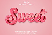 Sweet 3d Editable Psd Text Effect, a Layer Style Add-On by bdrobin (Thumbnail 1 of 2)