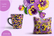 Pansies violets floral collection, an Illustration by EshaStudio (Thumbnail 7 of 8)