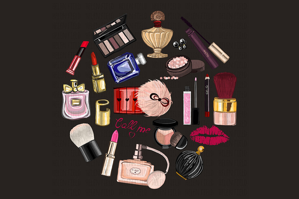 Digital watercolor perfume&cosmetics, an Illustration by Art Loft (Photo 6 of 17)
