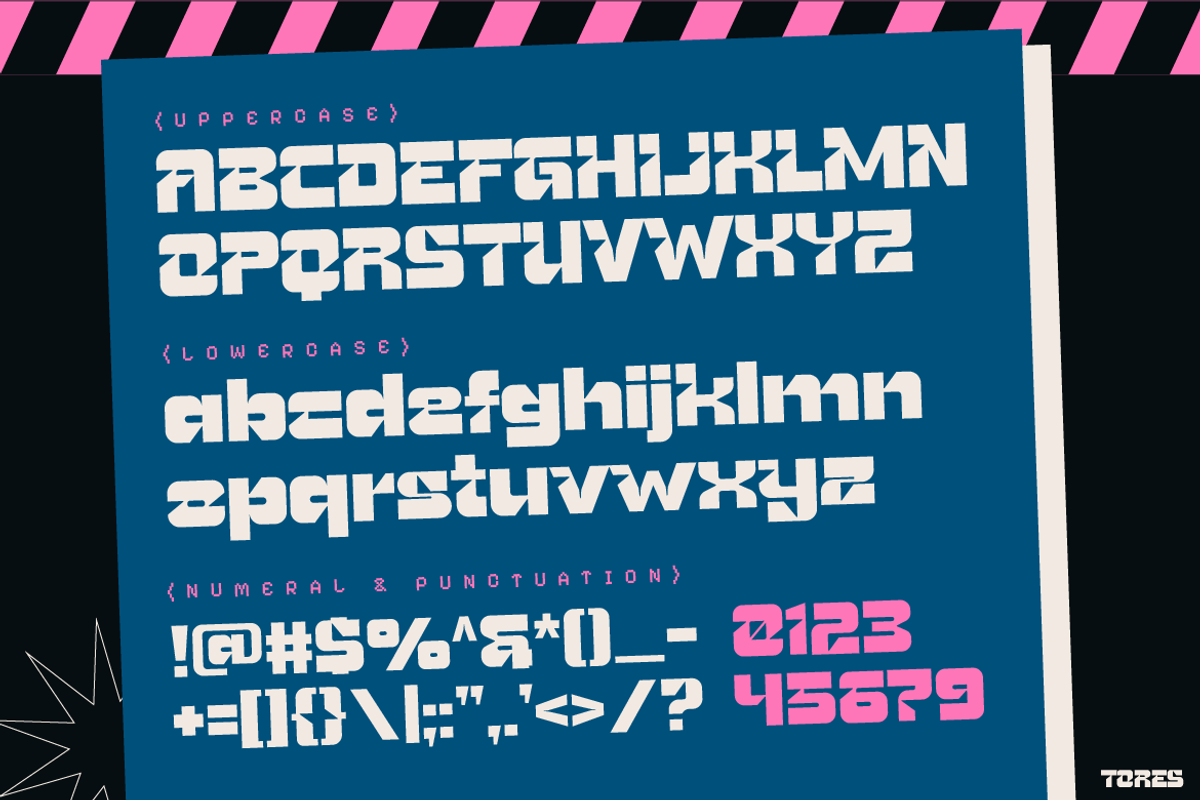 TORES, a Font by Pinisi ART (Photo 2 of 10)