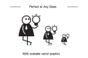 Business People Stick Figure Clipart, a Work Illustration by Designfour (Thumbnail 7 of 8)