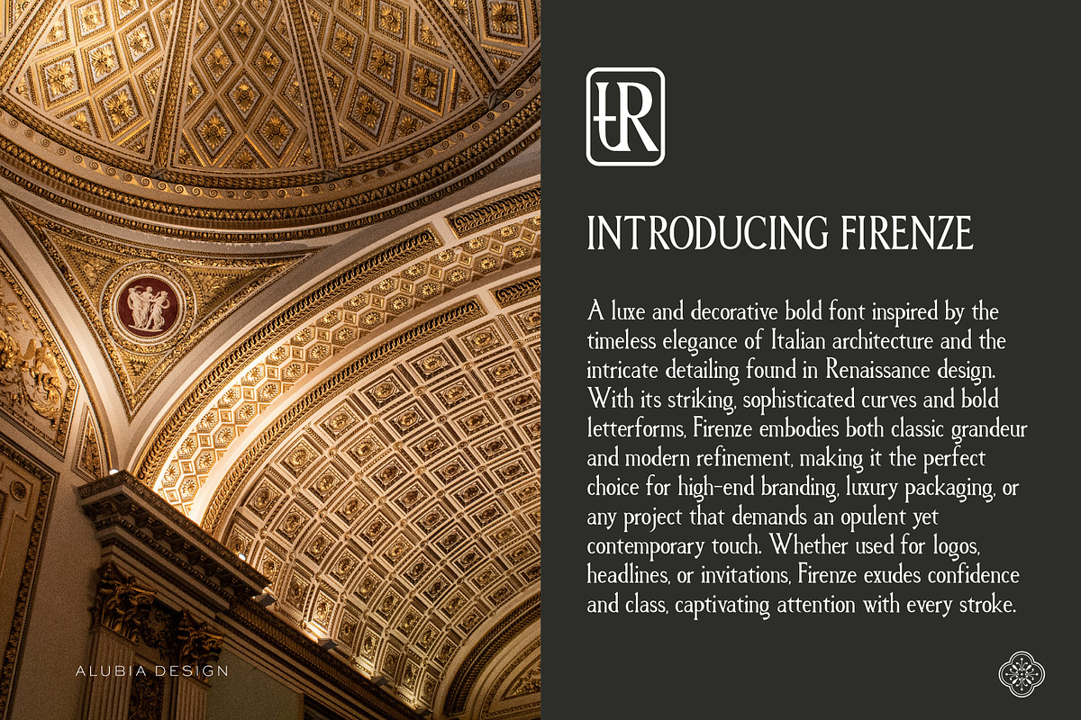 Firenze - Luxurious & bold Serif, a Serif Font by Alubia design (Photo 11 of 11)