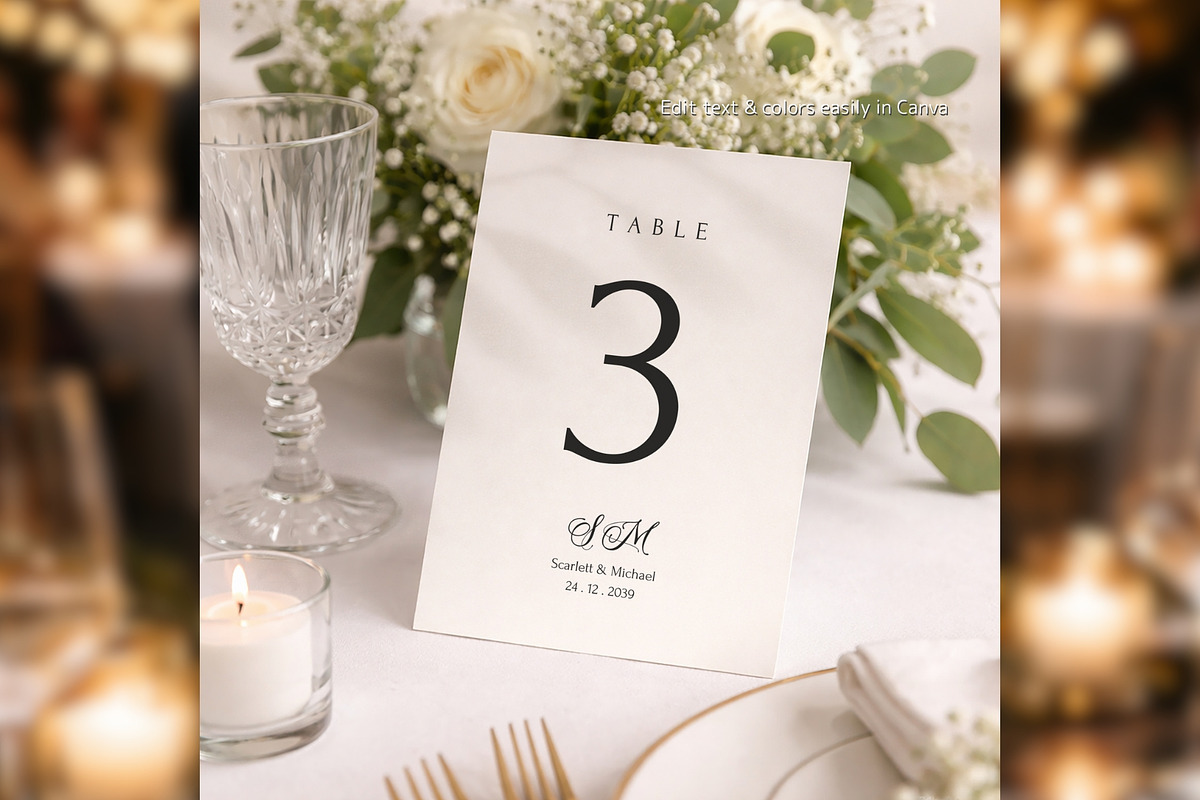Luxury Table Numbers Canva bd004, a Card Template by TyphoonStudio (Photo 6 of 8)