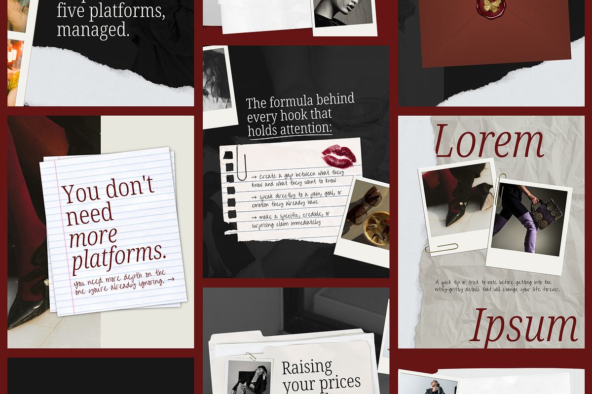 Seamless Scrapbook Carousels | Canva, a Social Media Template by LRG Designs (Photo 2 of 4)