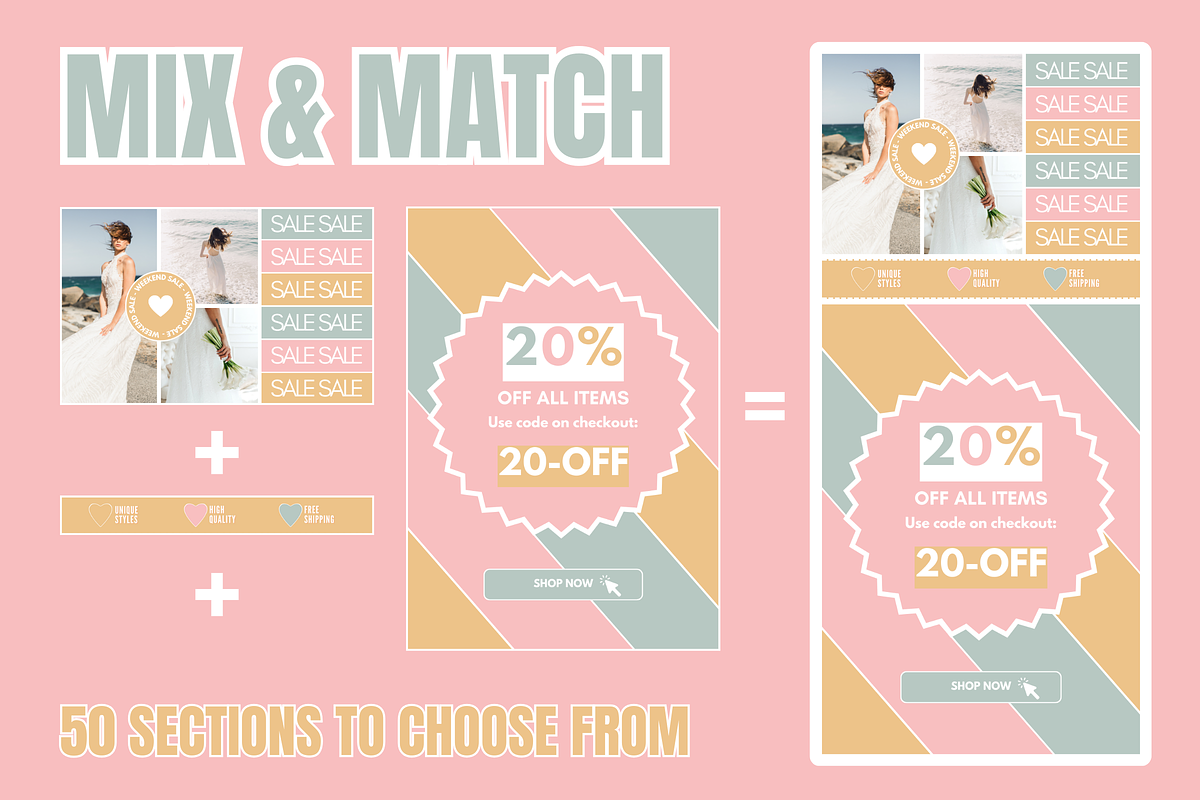 Pastel Email Templates, an Email Template by SunshineStudioBoutique (Photo 4 of 9)