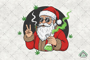 Santa Smoking PNG, an Illustration by Craft Nest