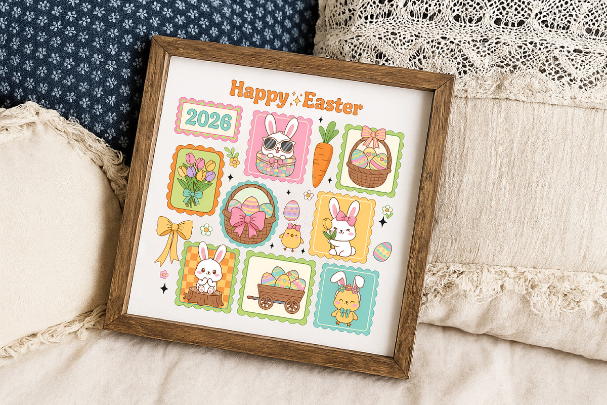 Happy Easter Png, Cute Bunny Easter, an Illustration by Libby Wishes (Photo 4 of 6)
