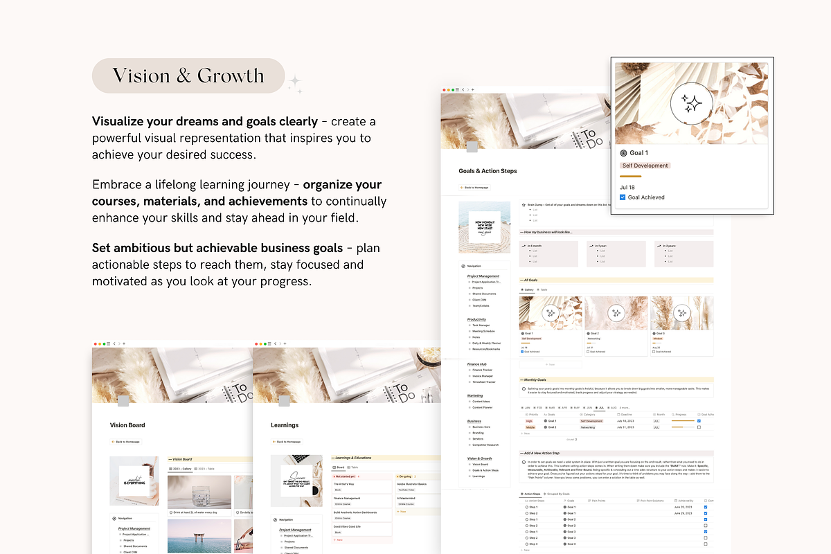 Notion Freelancer Business Planner, a Stationery Template by TheCoastlineStudio (Photo 8 of 10)