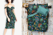 Bohemian Ethnic Teal Seamless, a Pattern Graphic by Gullenda (Thumbnail 4 of 6)