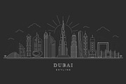 Dubai - Skyline, an Outline Icon by Uniko Studio (Thumbnail 3 of 6)