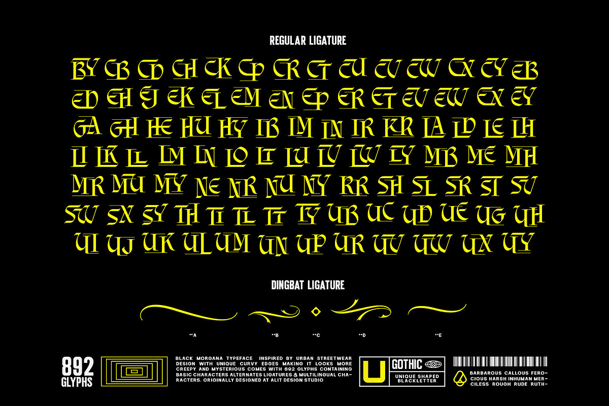 Black Morgana Typeface, a Blackletter Font by alit design (Photo 16 of 17)