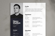 Minimal Cv Resume Canva Template, a Resume Template by Saman Osama (Thumbnail 1 of 3)