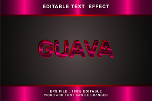 Guava Text Effect Editable