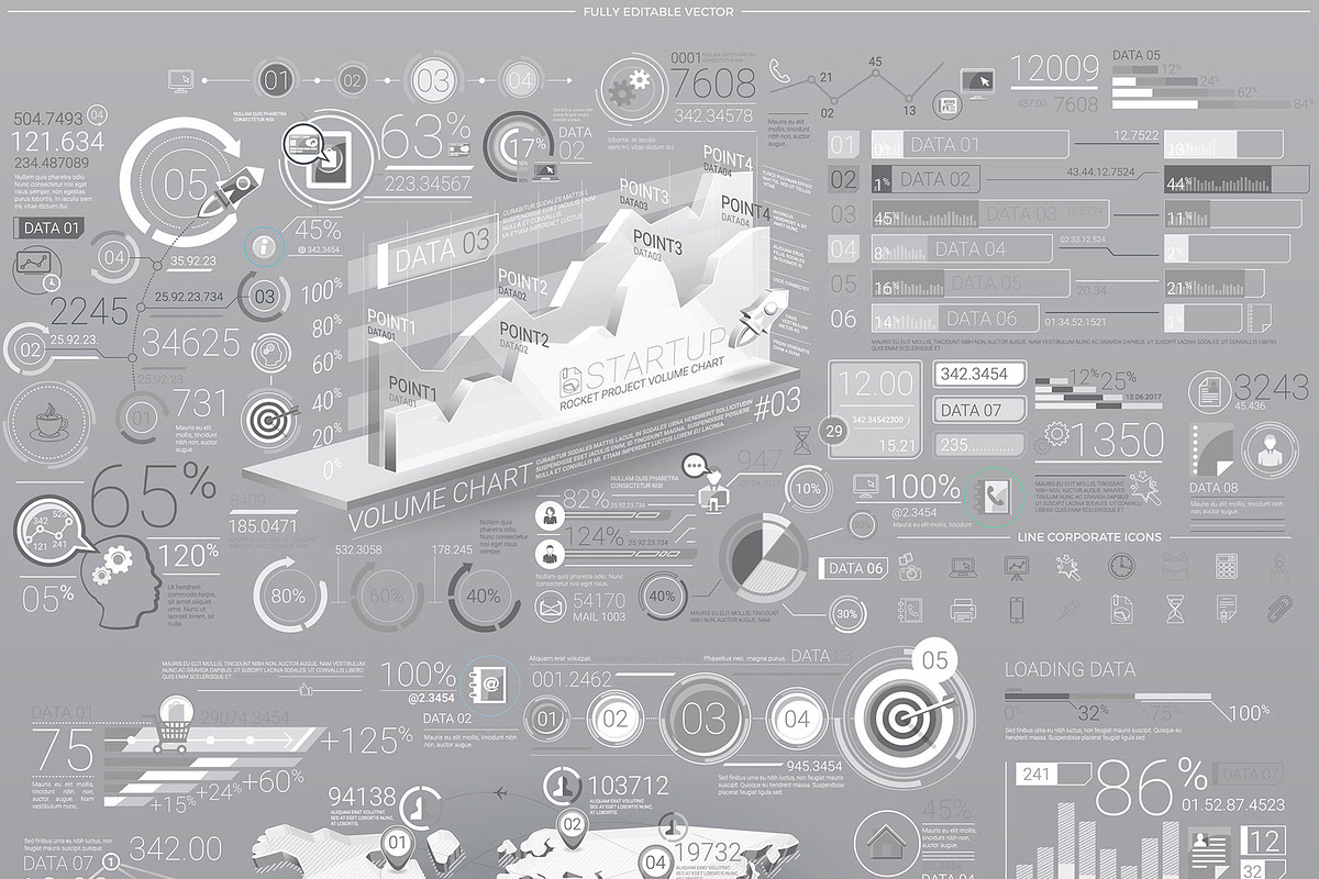 White Infographic Elements, a Graphic by ConceptCafe (Photo 3 of 3)