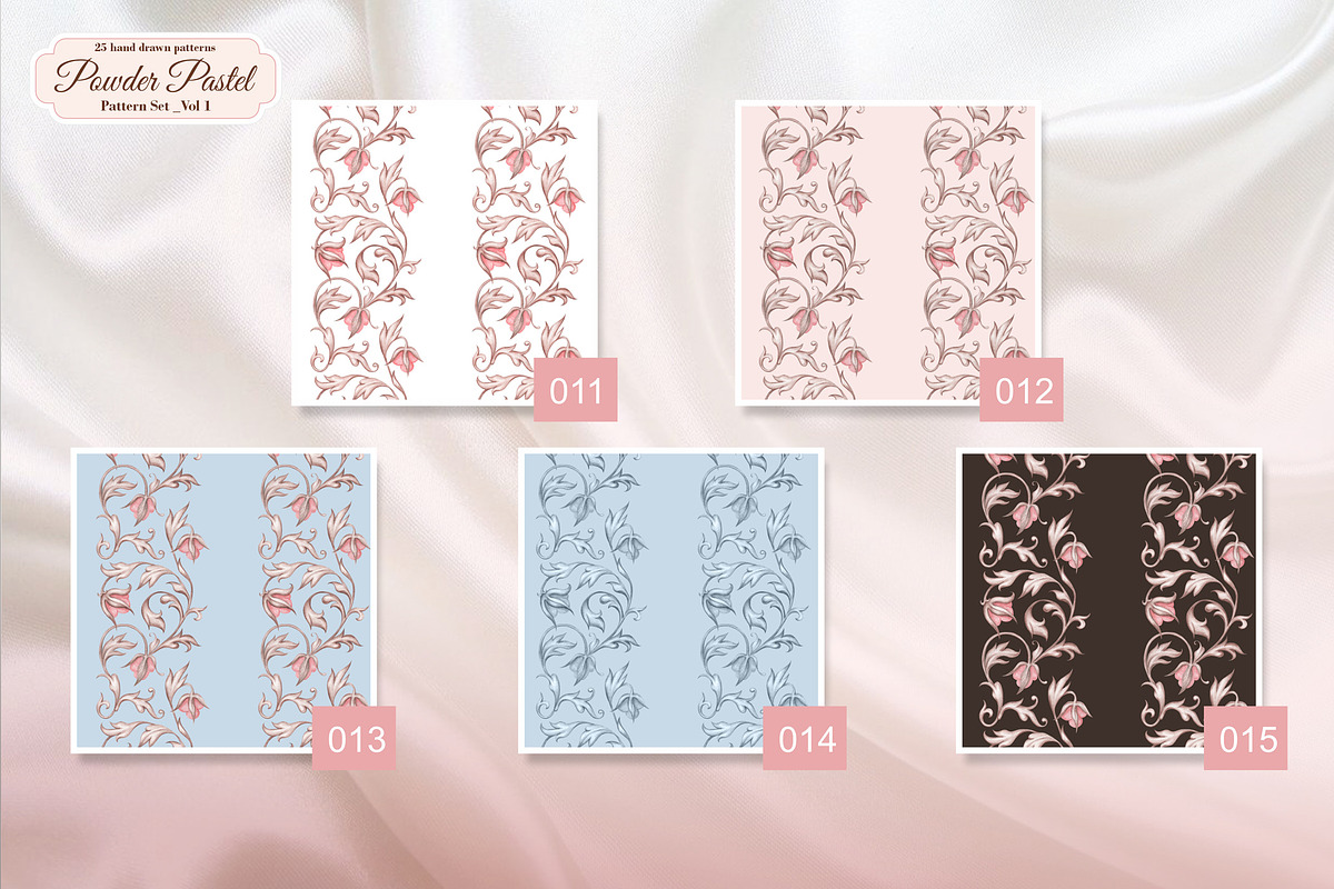 Powder Pastel Pattern Set Part 1, a Pattern Graphic by L- design studio (Photo 5 of 9)