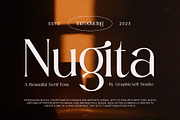 Nugita Elegant Serif Font Typeface, a Serif Font by Graphicxell (Thumbnail 1 of 6)