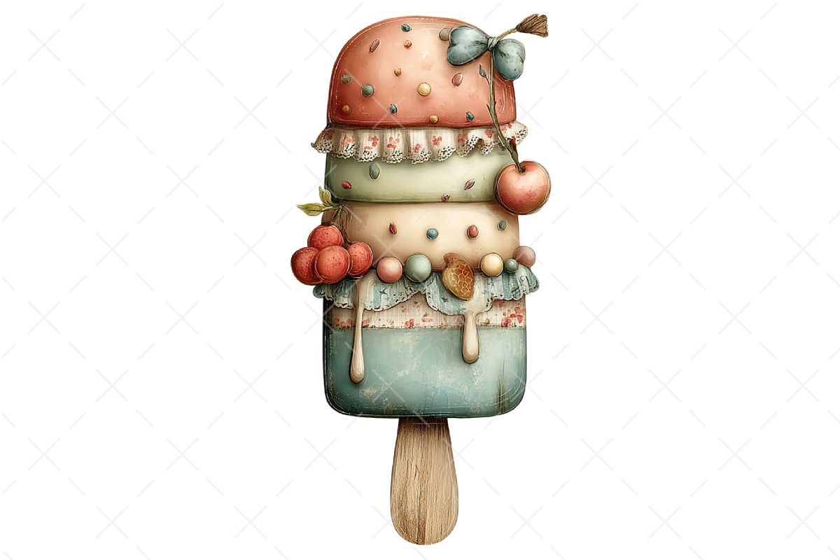 Whimsical Summer Ice Cream Clipart, an Illustration by Craft Nest (Photo 11 of 12)