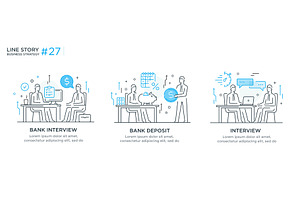 Set of illustrations concept with