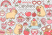 Groovy Valentine Capybara SVG PNG, an Animal Illustration by Chonnieartwork (Thumbnail 2 of 6)