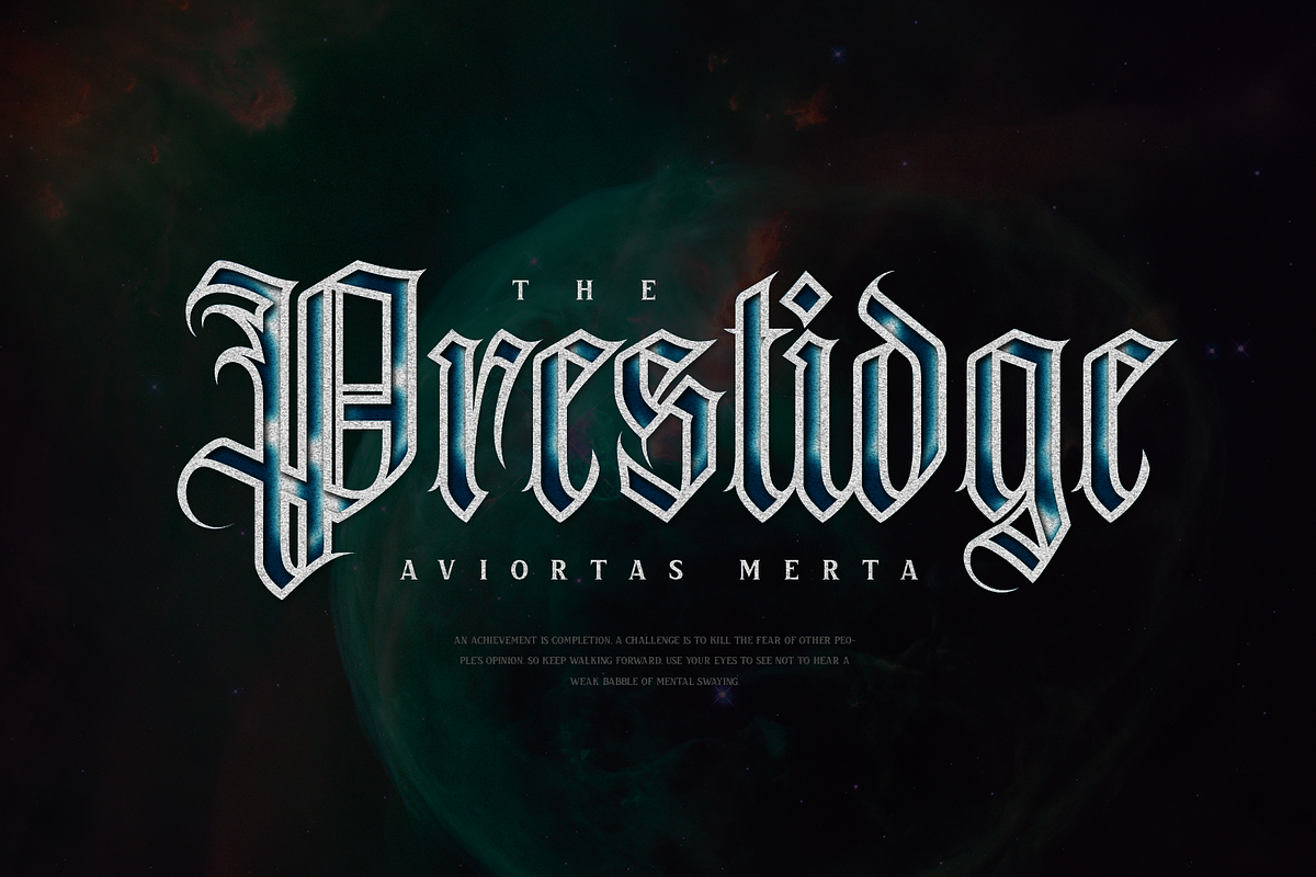 Avestrava Outermost, a Blackletter Font by ilhamtaro (Photo 5 of 11)