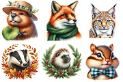 Watercolor Woodland Portraits png, an Illustration by Watercolor design (Thumbnail 3 of 4)