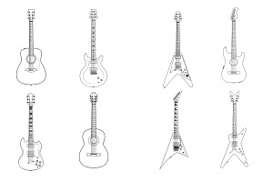 Guitars Set 1 Procreate Brush Stamps