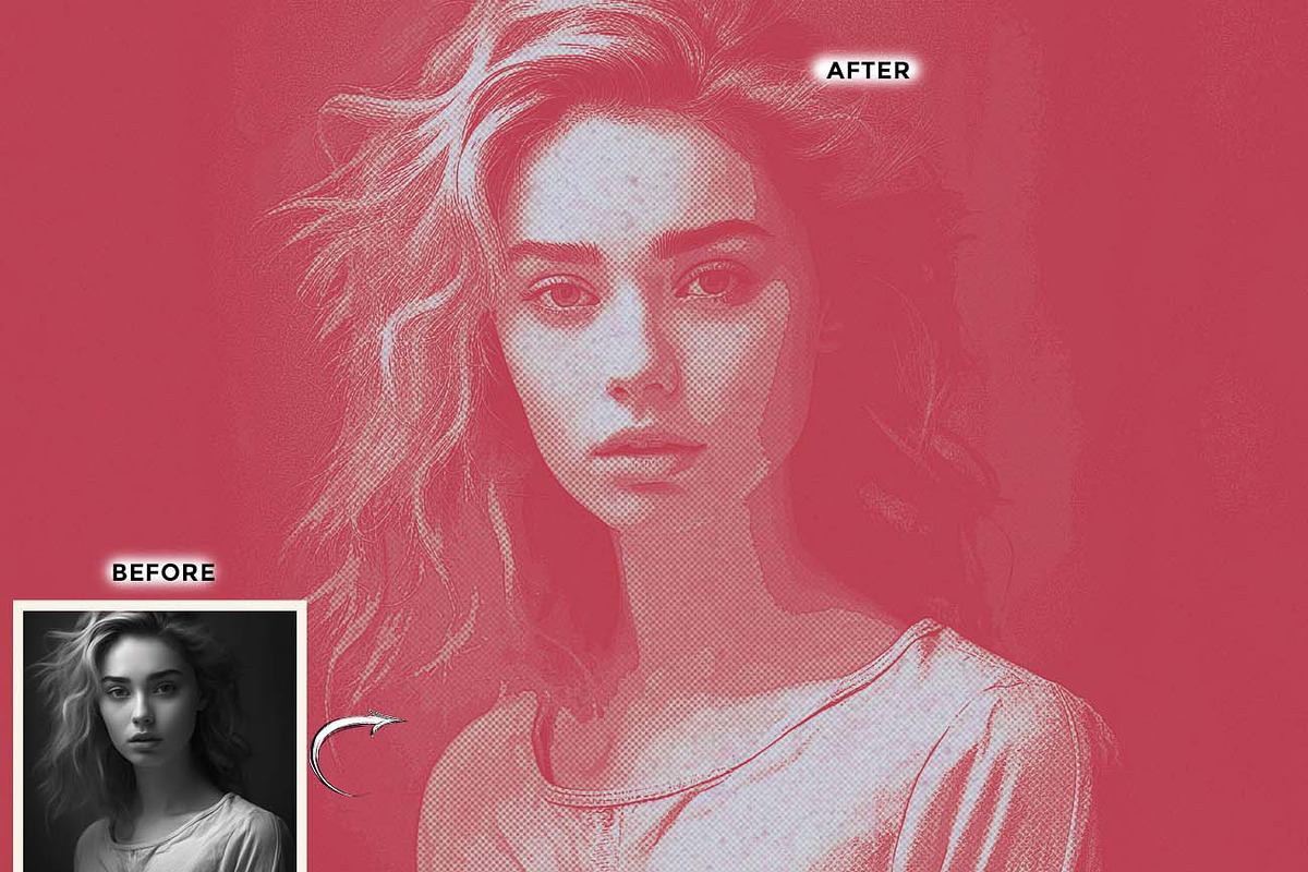 RISOGRAPH POSTER FX Photoshop Action, an Action Add-On by Studio Retouch (Photo 11 of 13)