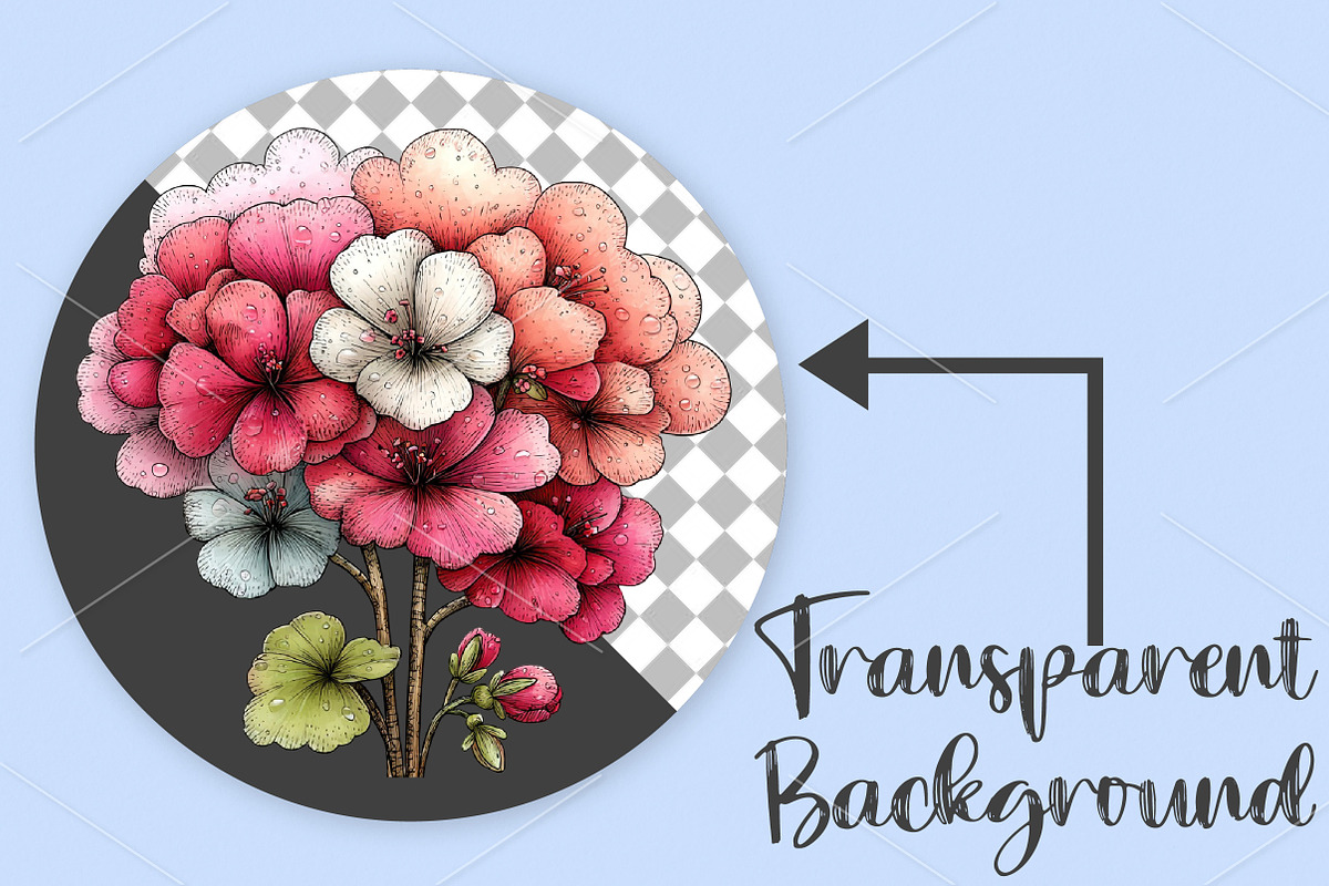 Whimsical Flowers Spring Clipart PNG, an Illustration by Canvas Craft (Photo 2 of 7)