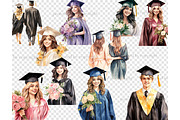 Graduation Clip Art | College Senior, an Education Illustration by GlamArtZhanna (Thumbnail 4 of 4)