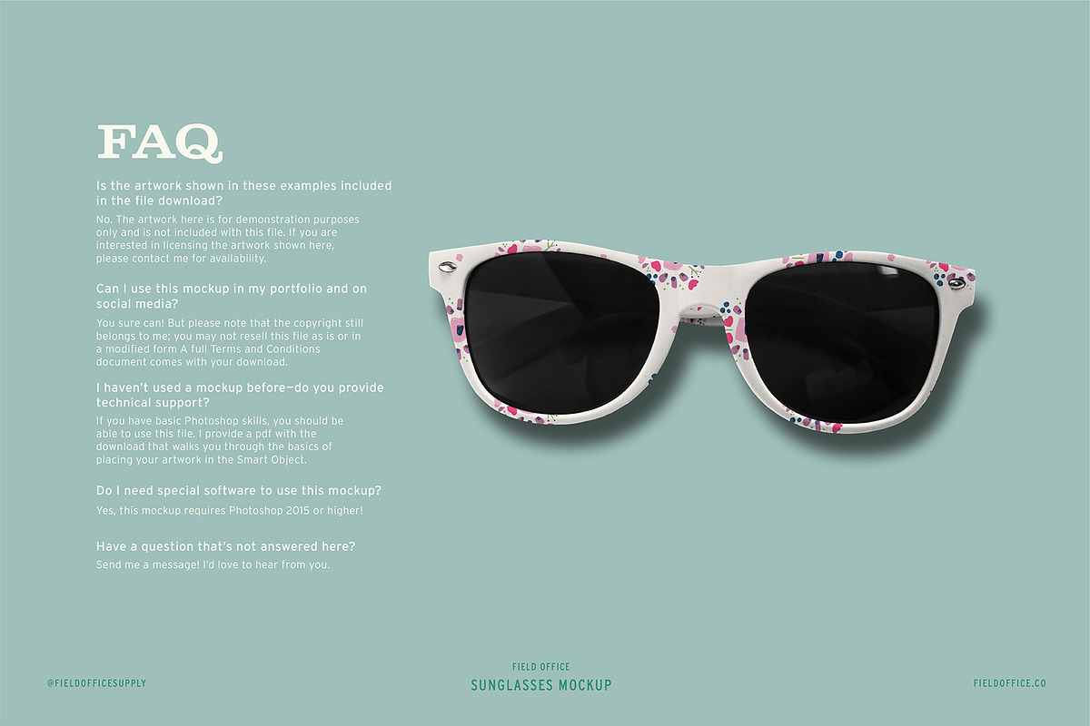 Sunglasses Mockup, a Merchandise Mockup by Field Office (Photo 4 of 5)