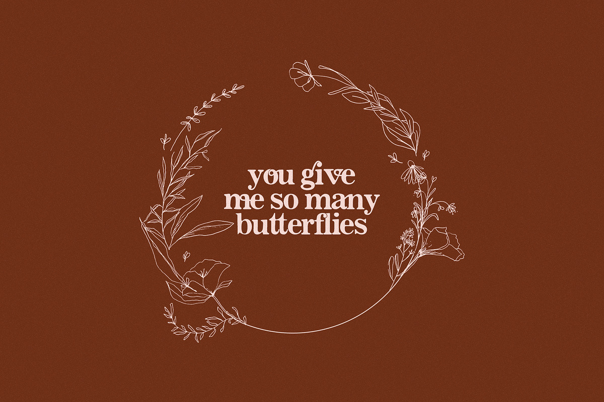 Vintage Stylist Font + Florals, a Serif Font by Creativeqube Design (Photo 6 of 18)