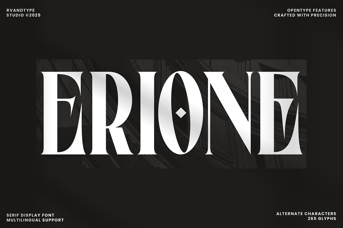 Erione – Bold Serif Font, a Serif Font by Randi Irvan | Rvandtype (Photo 1 of 12)