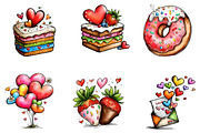 Whimsical valentines clip art, an Illustration by CreationArt (Thumbnail 2 of 6)