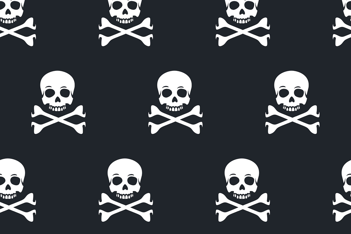 Seamless pattern with skull, a Pattern Graphic by Viktorijareut (Photo 1 of 2)
