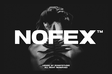 Nofex Bold Expanded Sans Serif Font, a Sans Serif Font by Ronny Studio
