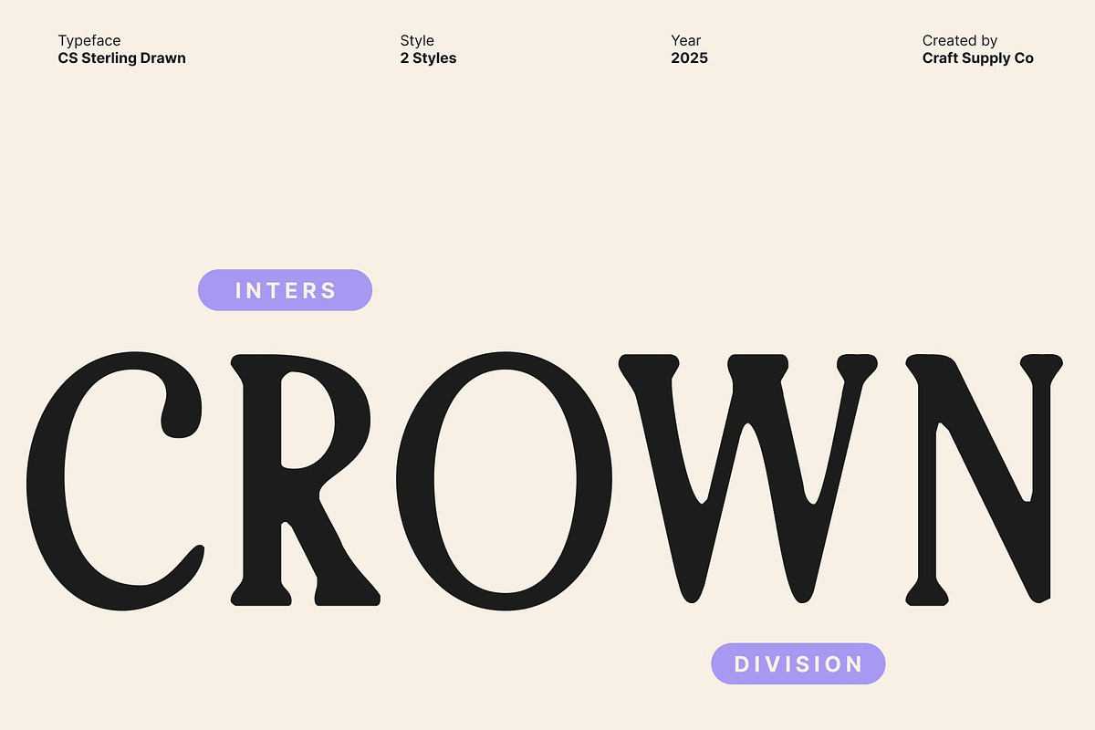 CS Sterling Drawn, a Serif Font by Craft Supply Co. (Photo 2 of 8)