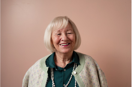 Smiling elegant elderly woman on, a Person Photo by HalfPoint
