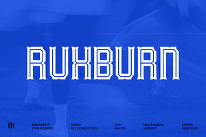 Ruxburn - Modern Sports Serif Font, a Serif Font by MooneseyeType