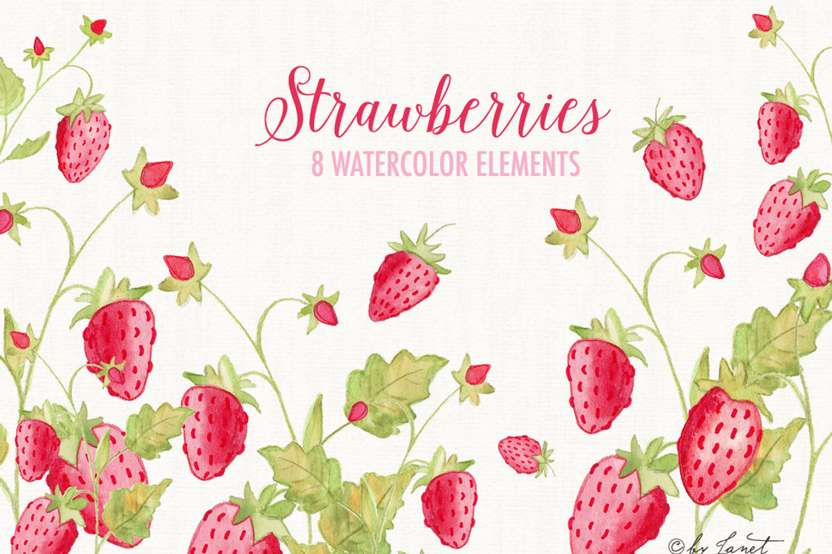 strawberries, an Illustration by helloPAPER (Photo 1 of 2)