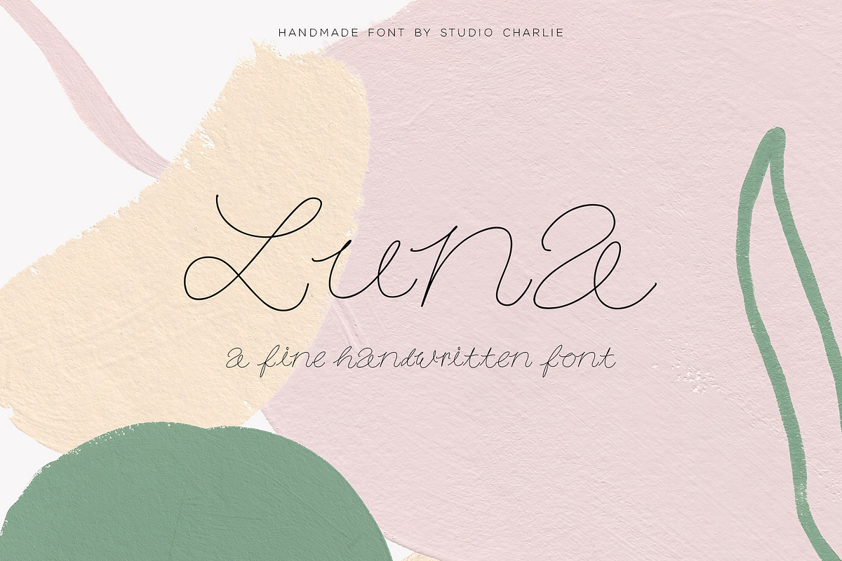 Luna - A fine Font Script, a Font by Studio-Charlie (Photo 1 of 2)