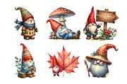 Watercolor Autumn Gnomes Clipart, an Illustration by Daily.Designs (Thumbnail 5 of 5)