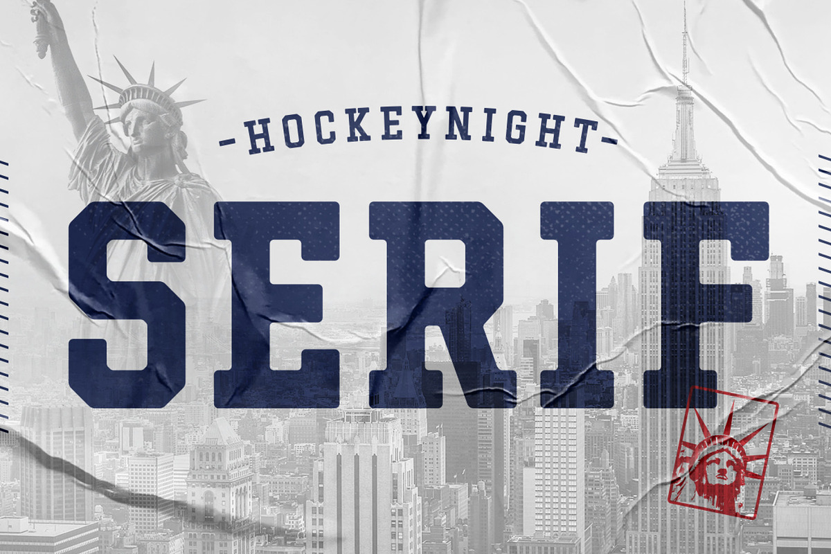 Hockeynight Serif, a Font by XTOPH - Fonts (Photo 1 of 8)