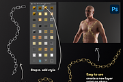 40 Chain Photoshop Brushes, a Brush Add-On by Photohacklovers (Thumbnail 2 of 6)