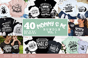 Mommy and me SVG bundle 40 designs, an Illustration by BlackCatsMedia (Thumbnail 2 of 3)