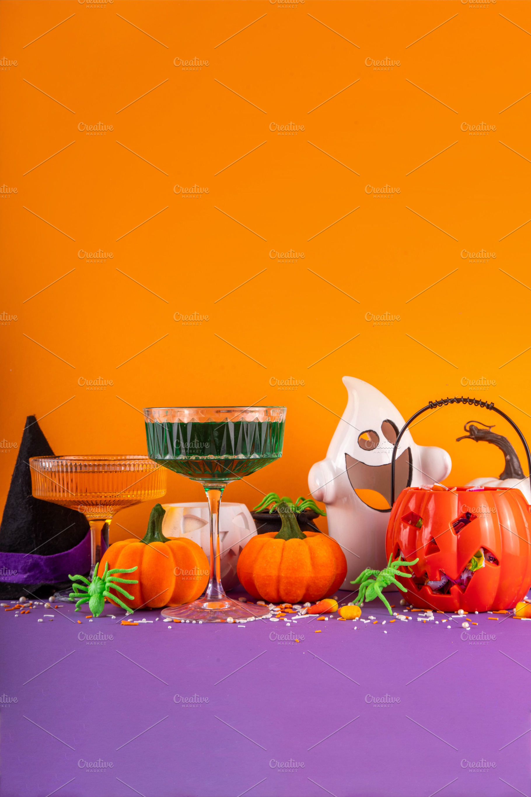 High colored bright Halloween greeting card background, Hallowee, a Holiday Photo by Rimma