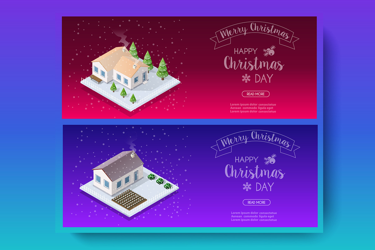 Christmas snow landscape, a Decorative Illustration by AlexZeL (Photo 1 of 5)