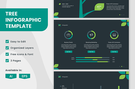 Tree Infographic Template, a Templates & Theme by Bartama Graphic