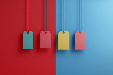 Colorful tags hanging on walls, an Arts & Entertainment Photo by Beautiful things