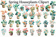 Spring Houseplants Clipart, an Illustration by Designworld (Thumbnail 1 of 5)